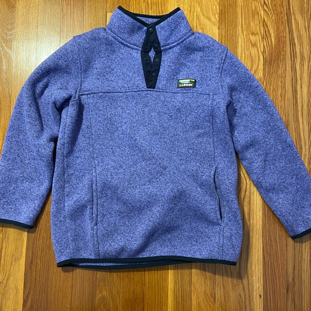 Purple llbean fleece pullover